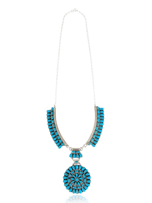 ROSACE TURQUOISE NECKLACE